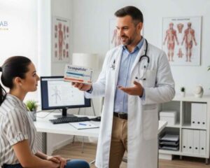 doctor explaining tirzepatide to patient
